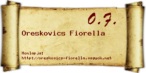Oreskovics Fiorella névjegykártya
